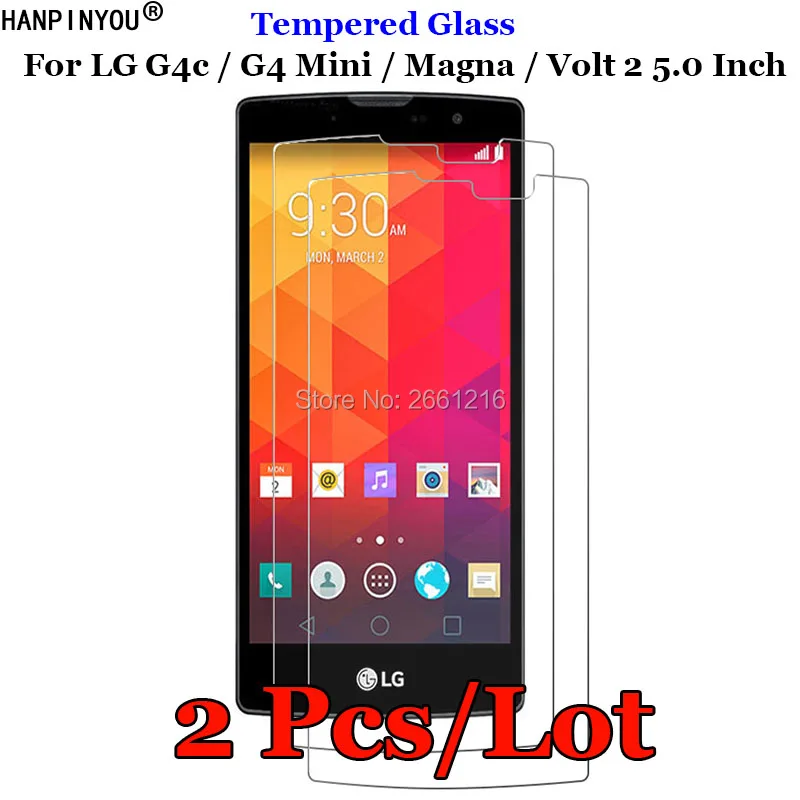 2 шт. для LG G4c H525N закаленное стекло 9H 2.5D Премиум Защитная пленка экрана G4 Mini / Magna /Volt
