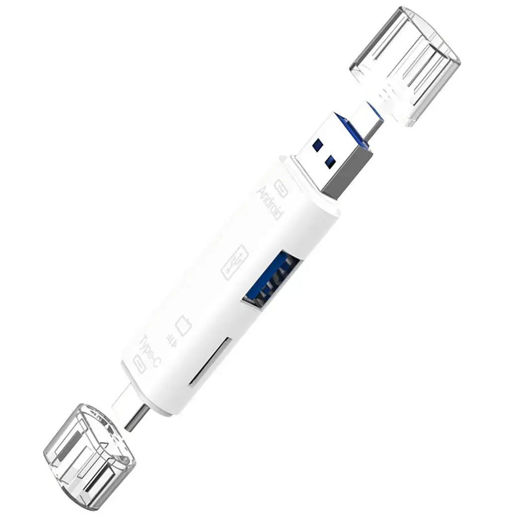3 в 1 кардридер поддержка USB 2 0 TF Micro usb type C белый черный Android мобильный телефон