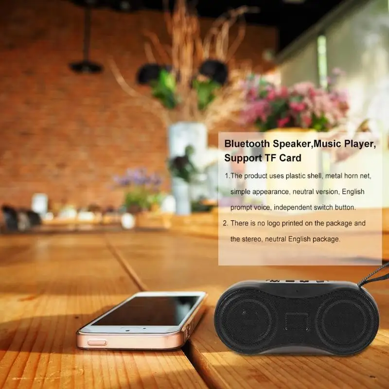 Беспроводной мини Bluetooth динамик портативный аудио музыкальный плеер Поддержка TF