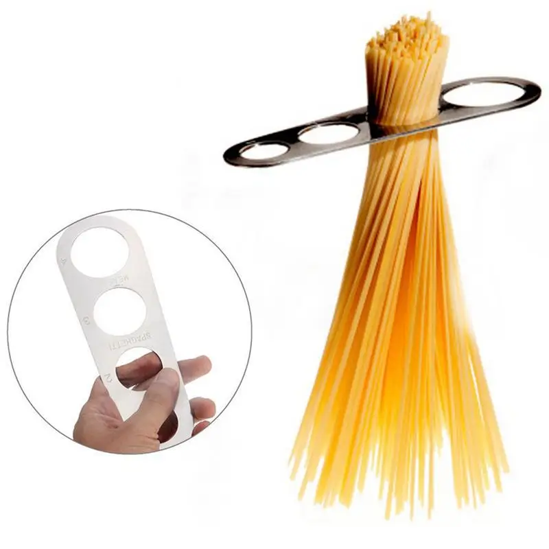 Easy Clearing Pasta Ruler Measuring Tool 4 Serving Portion Stainless Steel Spaghetti Measurer Cooking Supplies Control Tools | Дом и сад