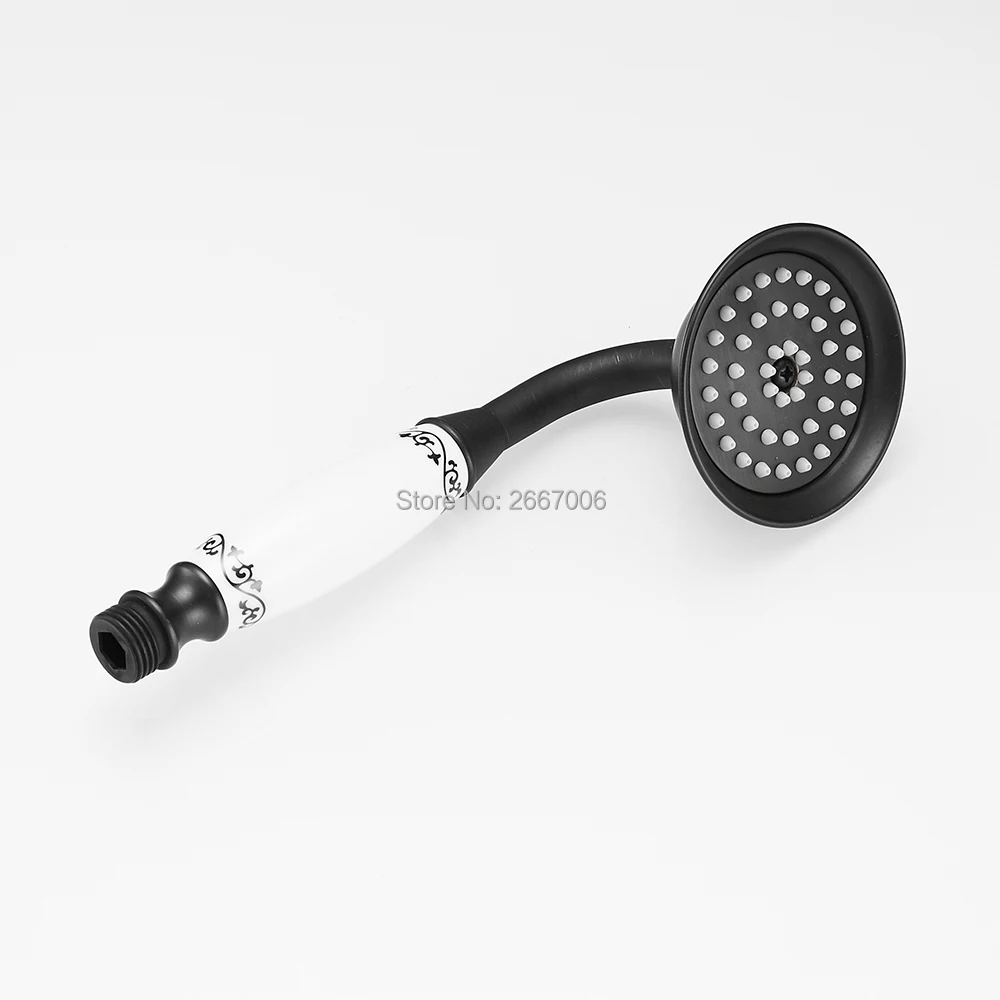 

Free Shipping Euro Antique Black Bronze hand shower Telephone Style Ceramic Handheld Shower Head Bathroom Sanitary Ware ZR2038