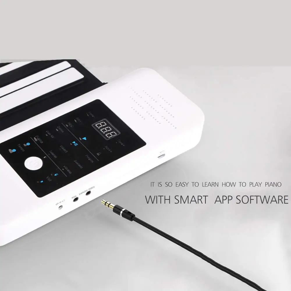 Портативный складной электрический роллер для пианино 88 клавиш гибкий мягкий