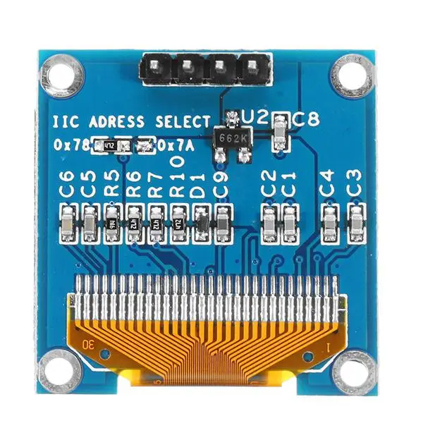 4 контактный Синий IIC I2C OLED дисплей 0 96 дюйма модуль защиты экрана для