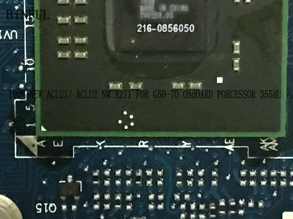 BiNFUL материнская плата для ноутбука ACLU1 / ACLU2 NM A271 LENOVO G50-70 ПК с процессором CELERON 3558u |