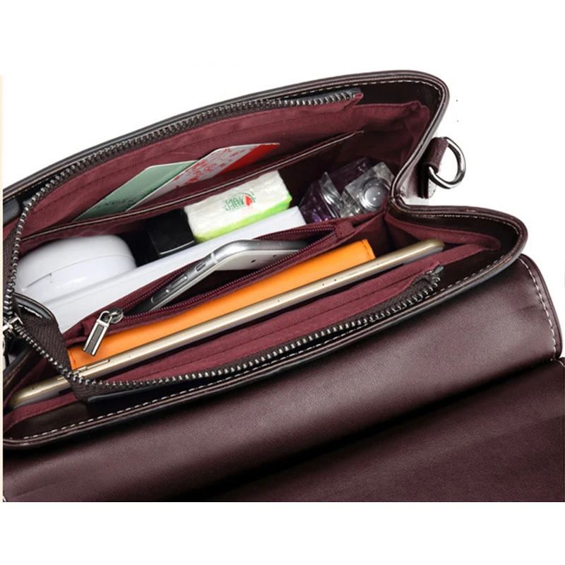 

Women Oil Wax Cowhide Top Handle Messenger Bags Tote Handbag Casual Fashion Female Shoulder Crossbody Genuine Leather Bag New