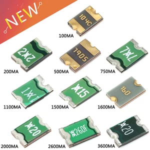 20pcslot 1812 0.05A  0.1A0.2A0.5A0.75A1.1A1.5A1.6A2A2.6A3A3.5A SMD Resettable Fuse PPTC PolySwitch Self-Recovery Fuse