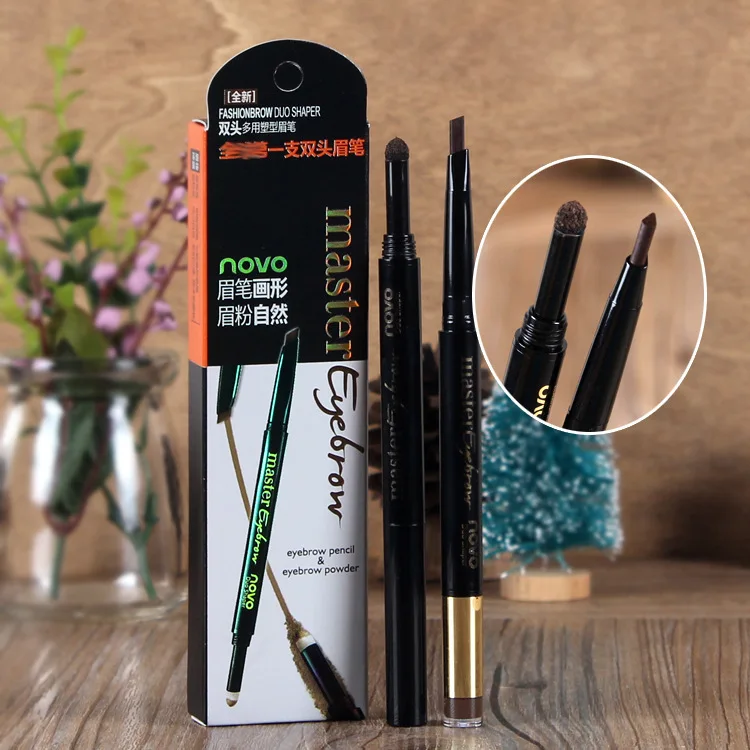 4 цвета автоматическое двустороннее карандаш для бровей водонепроницаемый не