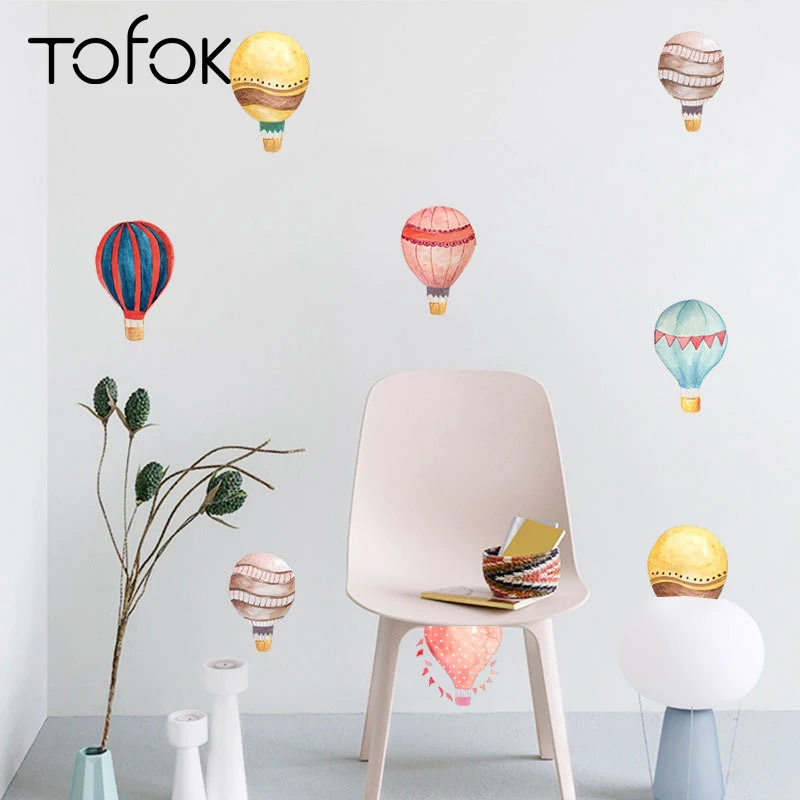 Tofok 36 шт./компл. красочные огненные воздушные шары DIY Наклейка на стену мультяшная