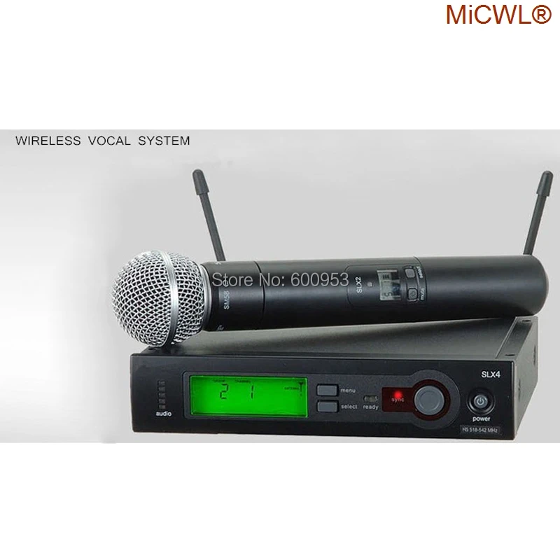 100% MiCWL бренд SLX SLX24 BETA58/SM 58 UHF профессиональная Беспроводная микрофонная система