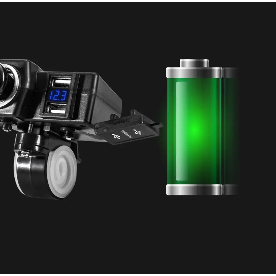 Светодиодный двойной USB мотоцикл мобильный телефон зарядное устройство с