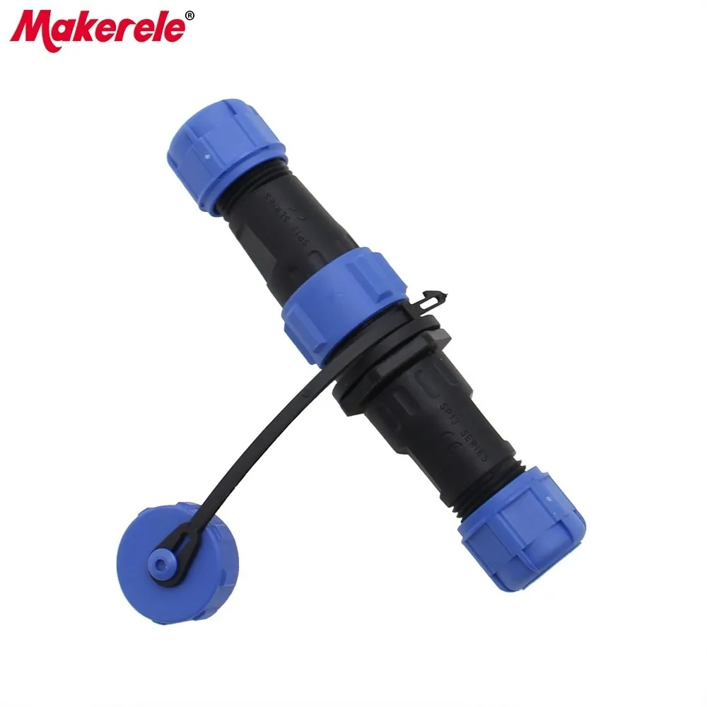 

IP68 Aviation 6 Pin Waterproof Connectors Male And Female 13MM Butt Connector SD/SP13 Aeronautical Plug And Socket
