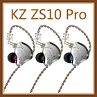 Металлические наушники-вкладыши KZ ZS10 Pro, 10 шт., гибридные наушники 4BA + 1DD HIFI с басами, наушники, Спортивная гарнитура с шумоподавлением, монитор
