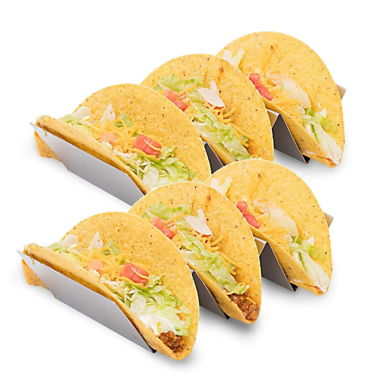 2 шт. стильный держатель из нержавеющей стали Taco Truck Tray style стойка вмещает до 3 Тако