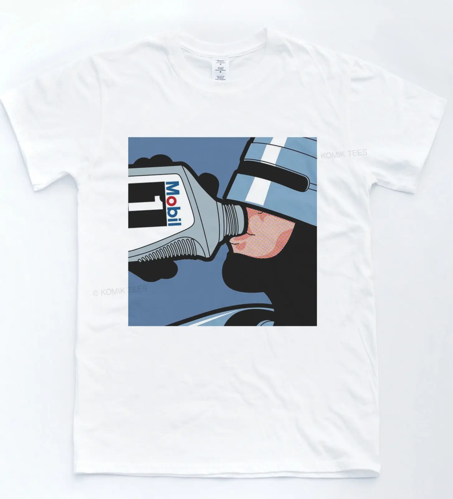 Robocop Pop Art Oil футболка Ретро Культовая пленка комиксы винтажная Топ Летняя мужская