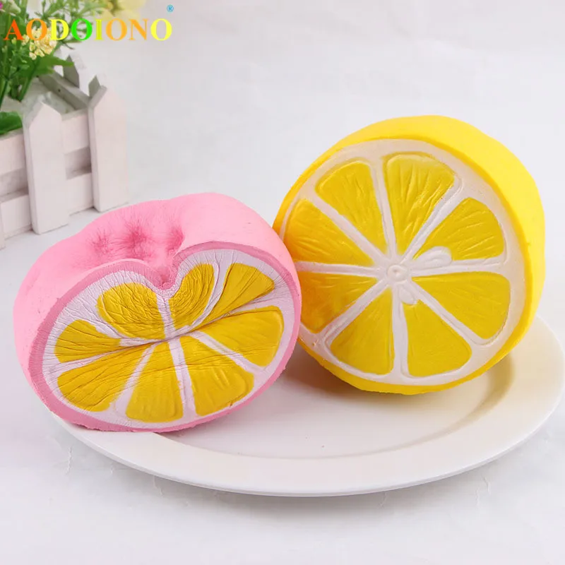 12 см лимон Squishy фрукты Jumbo медленный рост Squishies Ароматические Подвески Kawaii Squeeze