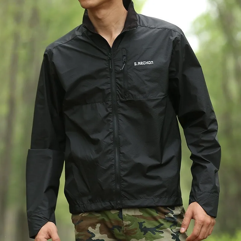 Летняя мужская Тонкая быстросохнущая кожаная одежда военная куртка уличная для