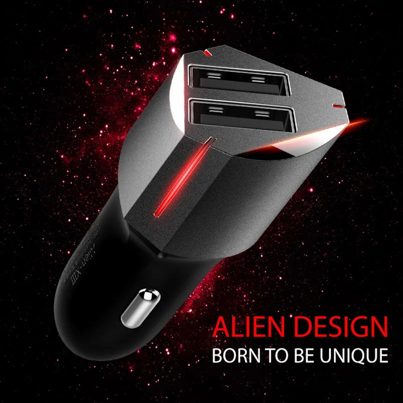 Автомобильное зарядное устройство USB с двумя 2 портами автомобильное классное