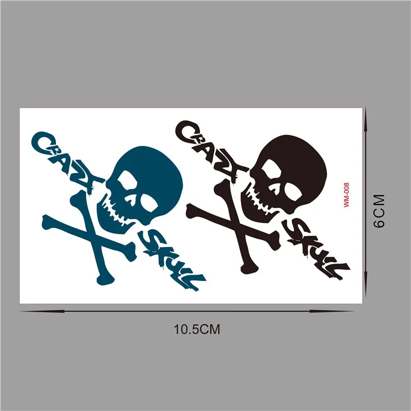 Череп Хэллоуин Временные татуировки стикер тату Женские Наклейки на тело лицо