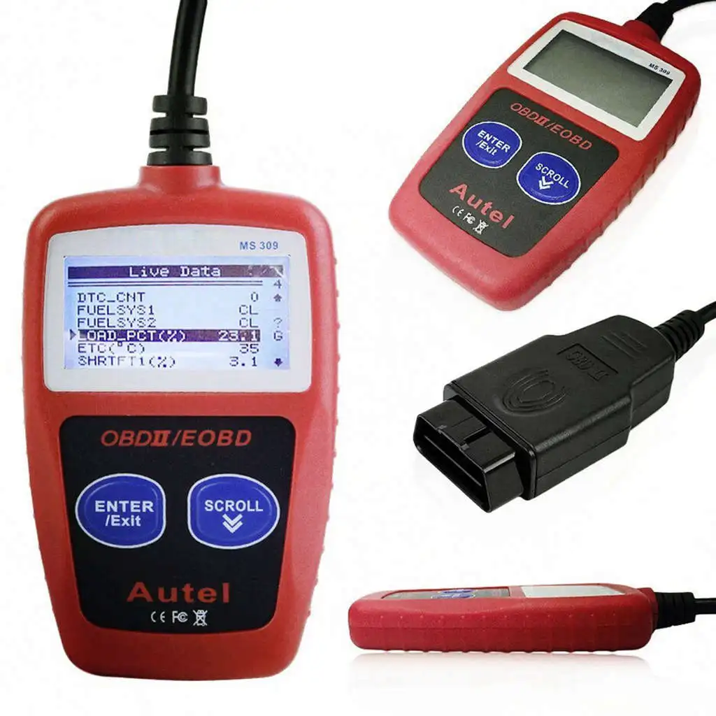 Сканер диагностический считыватель кодов Ms309 Obd2 Obdii автомобильный