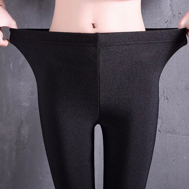 

S-3XL Women Shiny Black Legging Plus Size Autumn Ladies Push Up Slim Leggings High Waist Stretchy Soft Women Casual Legging