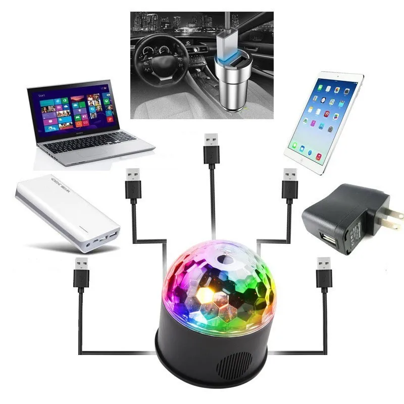 Led диско магический шар свет Bluetooth динамик для дома караоке музыкальный плеер