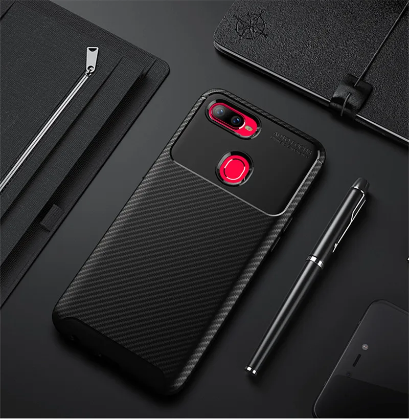 Чехол из углеродного волокна OPPO Realme 2 Pro высококачественный чехол с алмазной