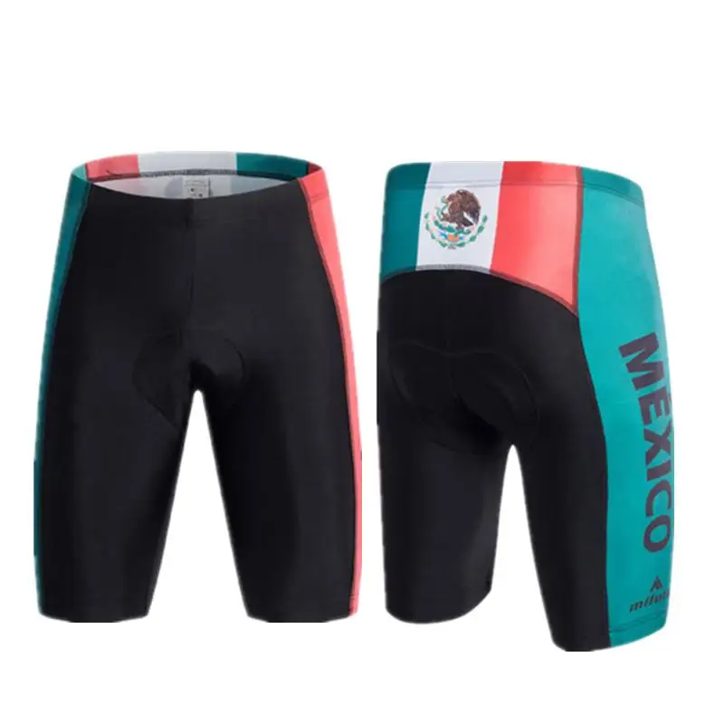 Miloto Mexico Team Cycling Bib Shorts Gel Padded Shockproof Bicycle Downhill TIght Mountain Bike culotte ciclismo | Спорт и