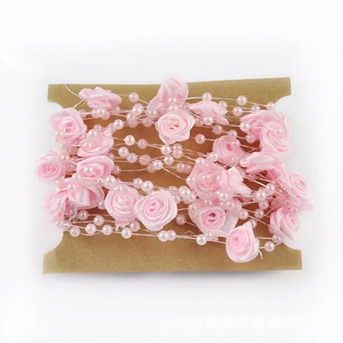 Decorations Blue DIY Beads Flower Party Chain Beige for Red White Wedding Purple 5m Pink Rose Centerpiece | Дом и сад