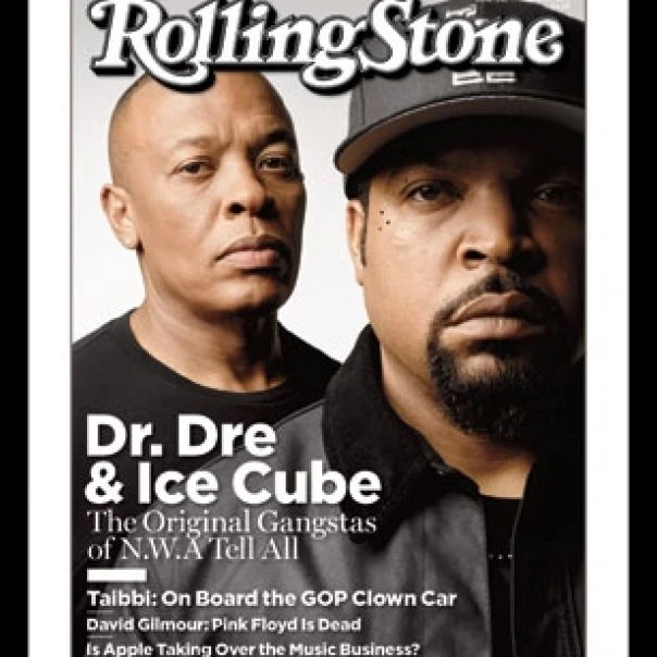 Rolling Stone Dre & Cube 15 ламинированный и Обрамленный плакат печать (22X34)|Таблички знаки| |