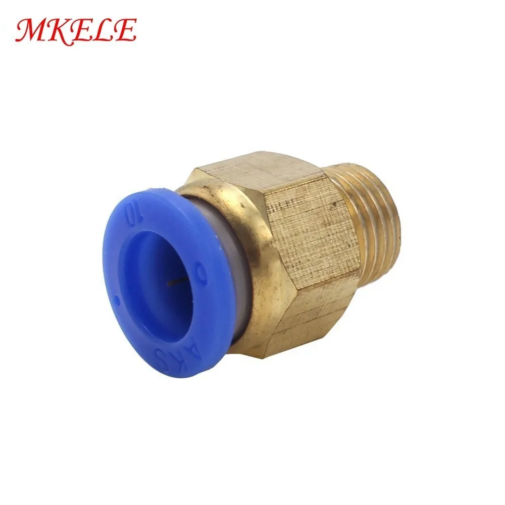 PC Series 04/06/08/10/12/14/16mm Straight Through Pneumatic Brass Pipe Connector And External Thread Fittings 1pcs | Обустройство
