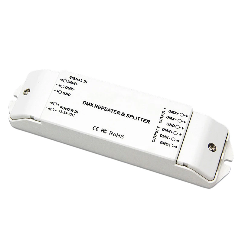 Bc-812 Dmx512 Репитер сигнала Dmx усилитель мощности от 1 до 2 каналов выход разветвитель