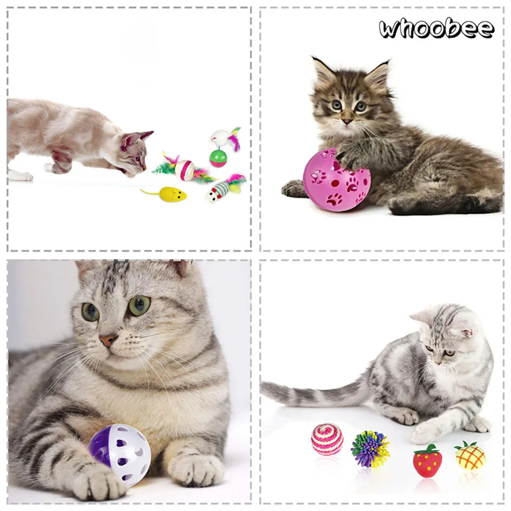 

24pcs/Set Toys Variety Pack Cats Funny Mouse Catnip Sisal Balls Gift Value Feather Sets For Small Cat Pet Supplies Toy Set