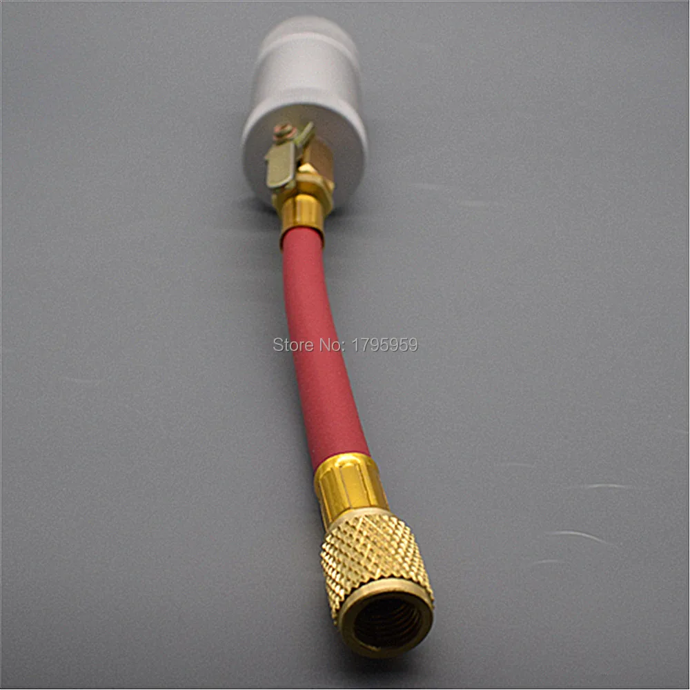 134a 2 oz инжектор масла 1/4SAE R134A R12 R22 автомобиль A/C масло &amp краситель в линии с 1/4