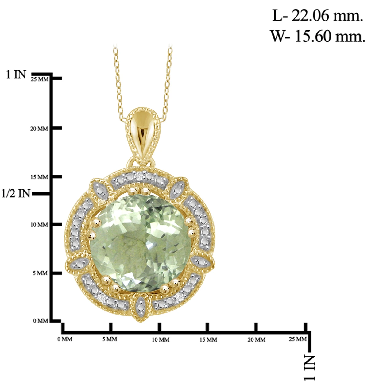 Jewelonfire 3 1/2 карат T. g. w. Зеленый фиолетовый камень и белый прозрачный акцент золотой