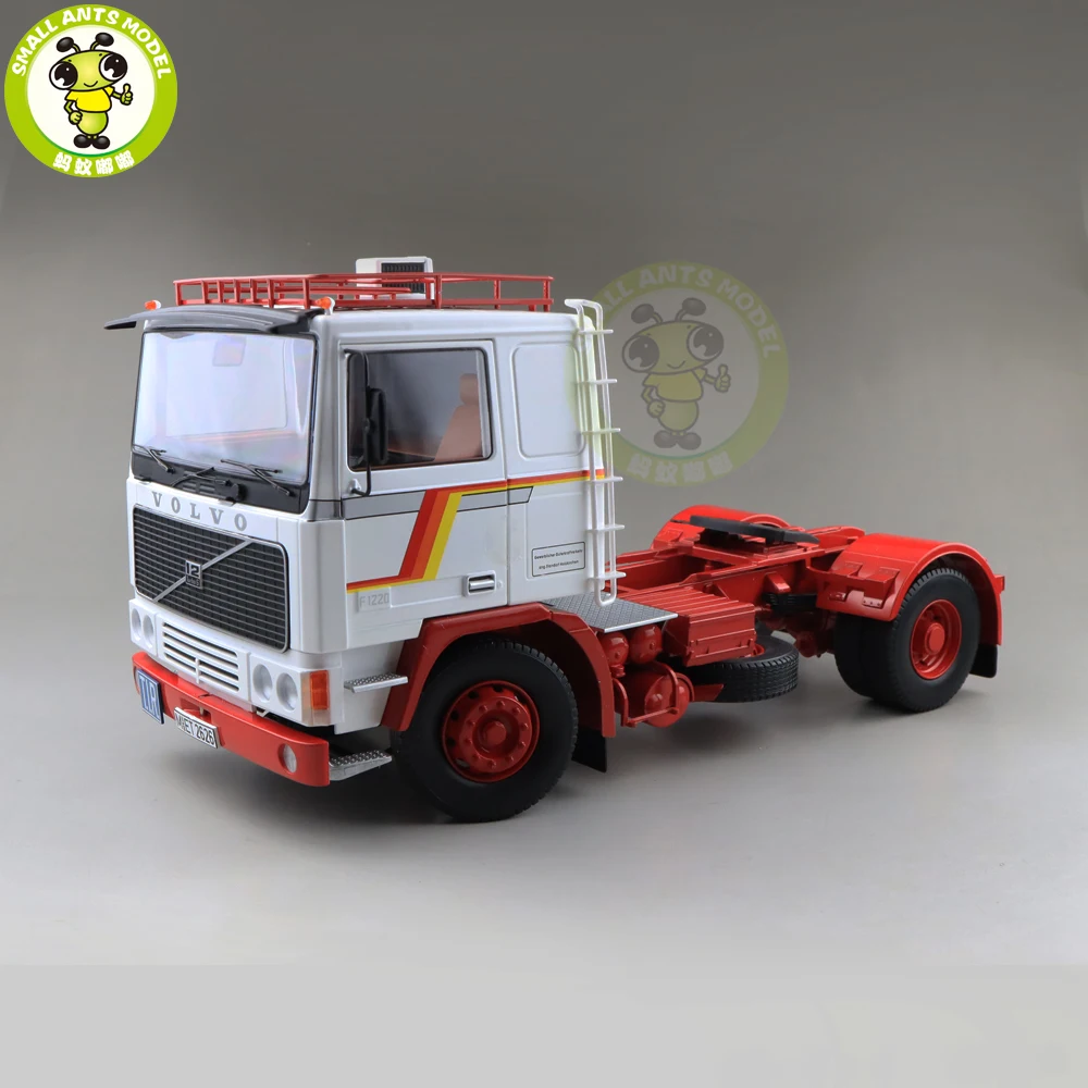 1/18 ROAD KINGS KK Volvo F1220 тягач 1977 литой автомобиль модели грузовиков игрушки для детей подарок белый и красный