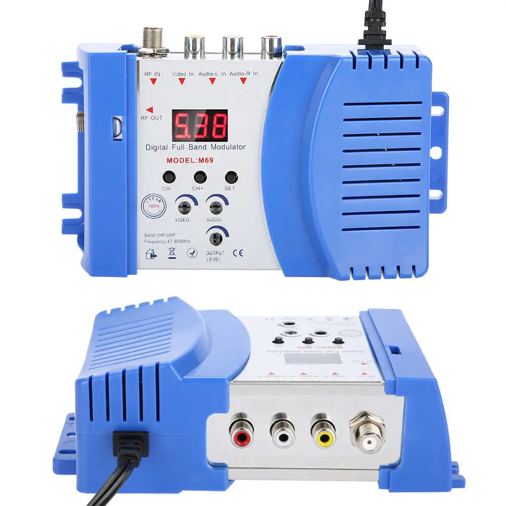 Профессиональный цифровой Vhf Uhf Rf модулятор Av в Avto ТВ конвертер адаптер|Адаптеры