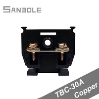 terminal block black tbc 30a group type 30a600v connection with screws row connector plate terminal copper 20pcs