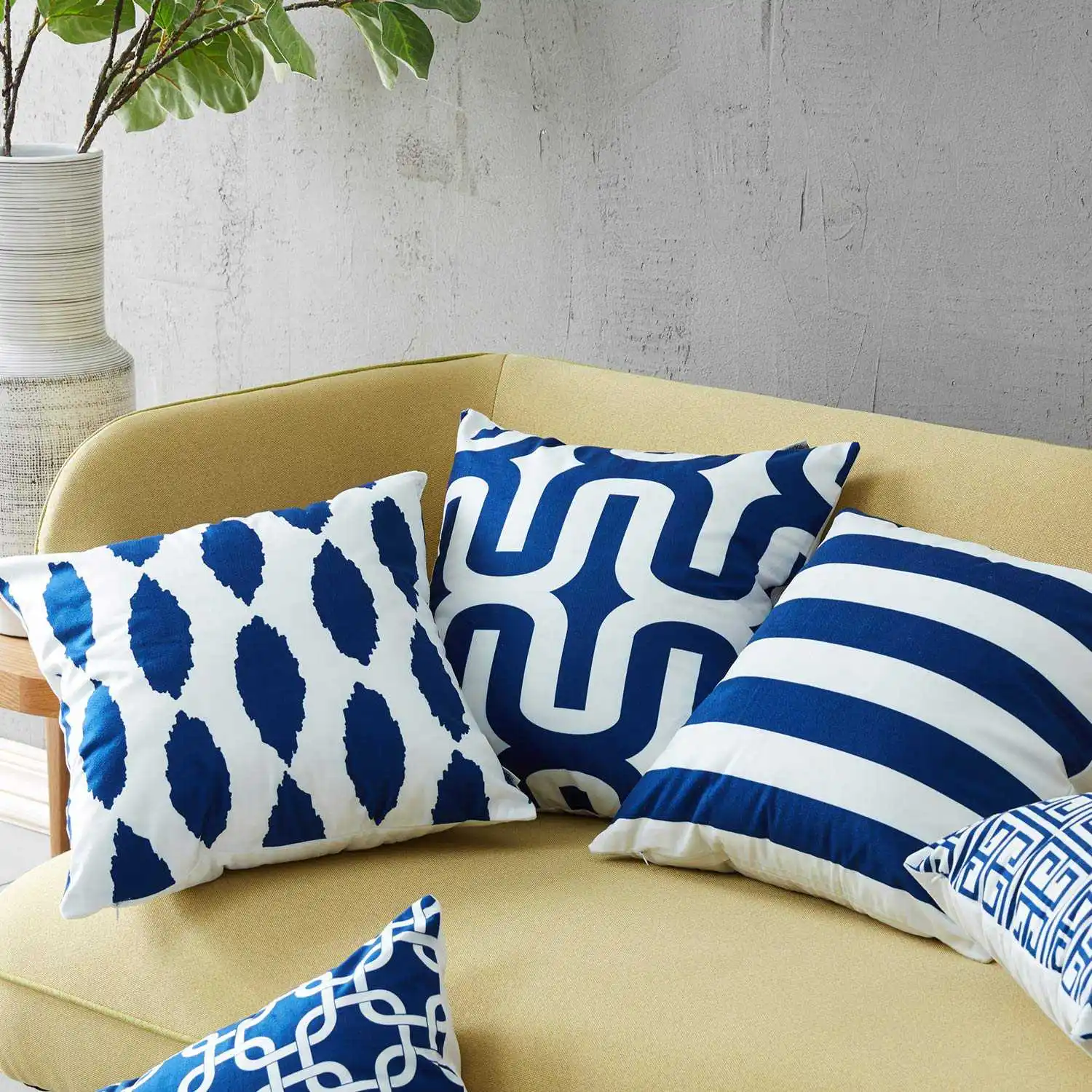 CNIM Hot Navy Color Cushion Cover 18 X Inch Decorative Square Throw Pillow Cases For Sofa Bedroom With Invisible Zipper 45 | Дом и сад