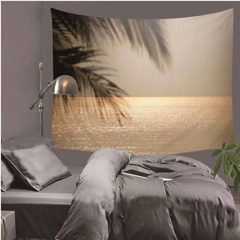 3d синий морской пейзаж гобелен настенный ковер пляжное полотенце Йога декор для