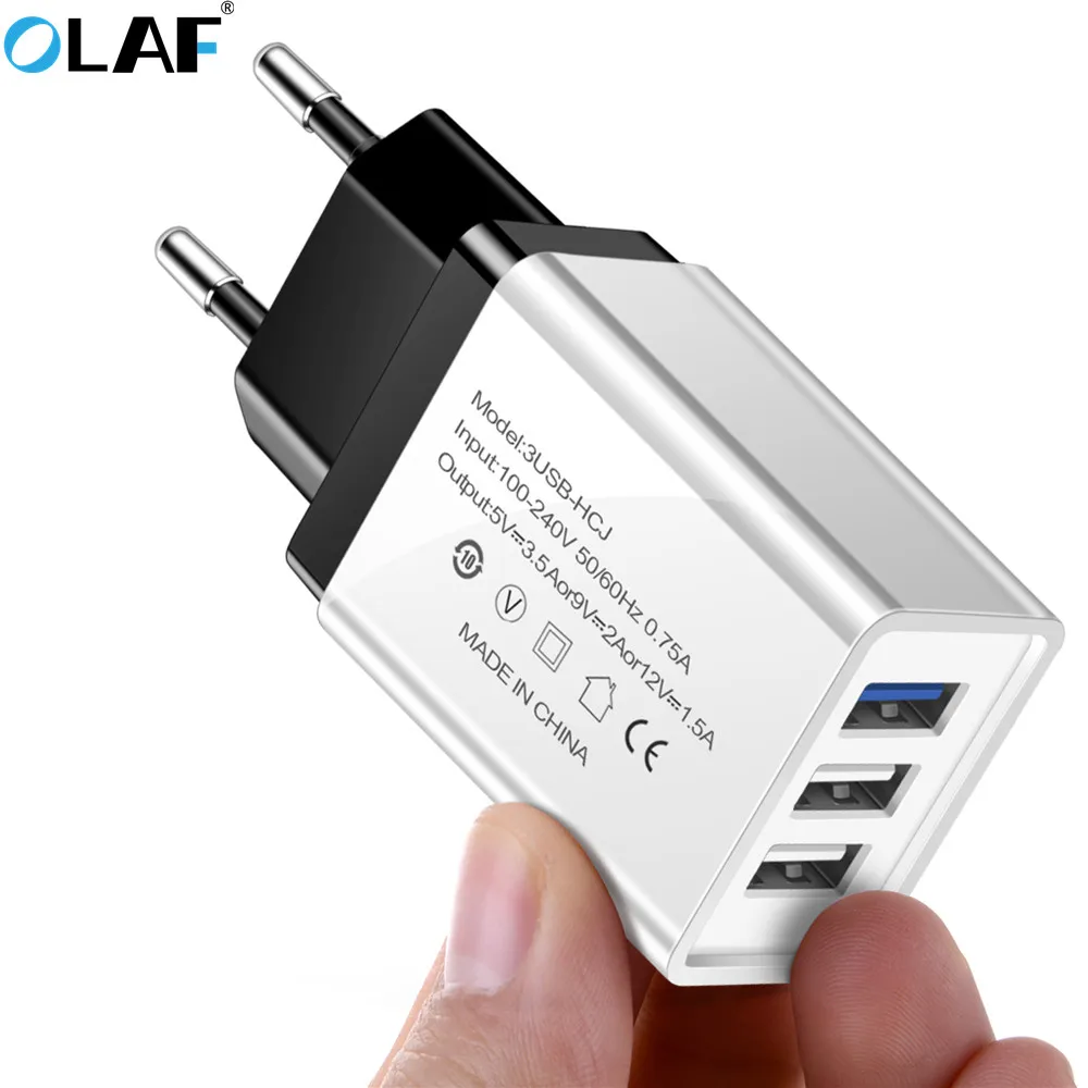 OLAF 3.5A USB зарядное устройство для iPhone X 8 7 iPad быстрое настенное Samsung S9 Xiaomi mi 1 2 3 Порта