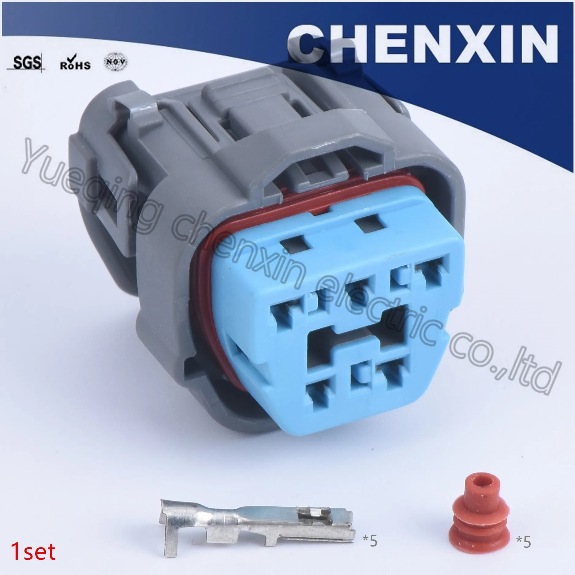 

Gray 5 pin waterproof auto connector plug (2.2) female 6189-0618 Fuel pump automotive plug auto wiring harness auto connector
