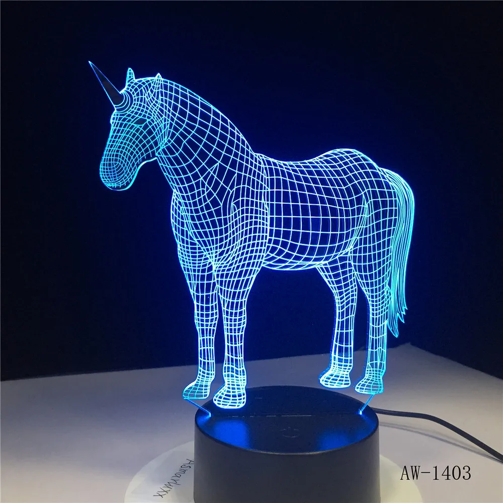Epacket Прямая поставка 3D светодиодный светильник ночник RGBW лампочка