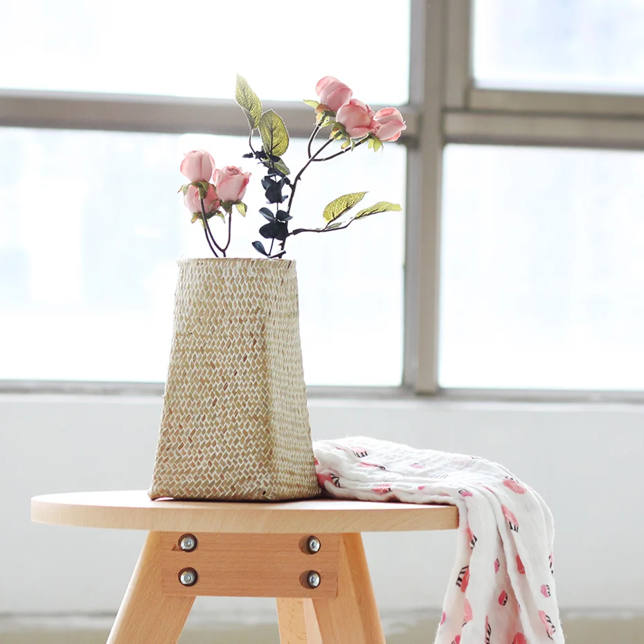 Складная плетеная корзина для хранения продуктов из морских водорослей|Корзины