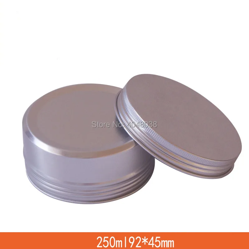 10PCS/lot Empty Aluminum Pot Aroma Candle Packing Box Plasticine Storage Case Round Cosmetic Cream Jar 250ML 250G Lip Gloss | Красота и