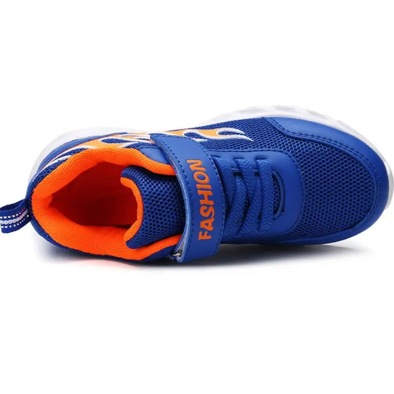 

Children's shoes for boys 2019 autumn Fashion boy flame mesh breathable running shoes Kids casual mesh sports shoes Tree Wrasse