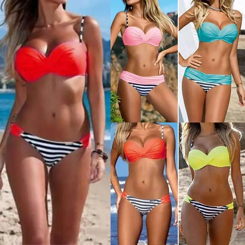 Бикини новый стиль сексуальный женский купальник с открытой спиной раздельный