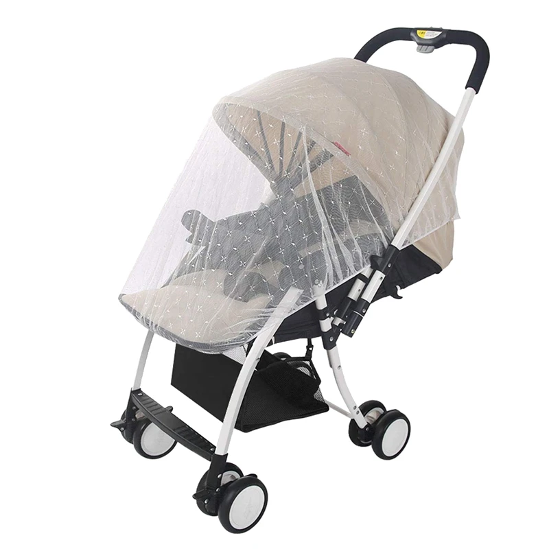 Детская коляска москитная сетка жаккард 1 упаковка белая для коляски люлька