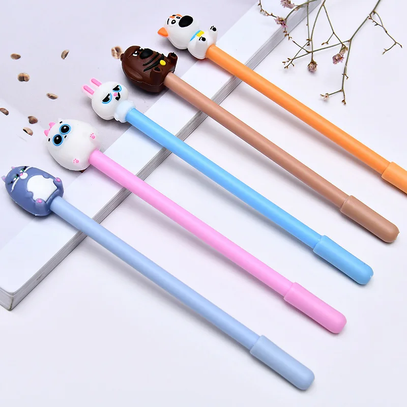 5 шт./компл. Kawaii животные милые домашние гелевая чернильная ручка милый