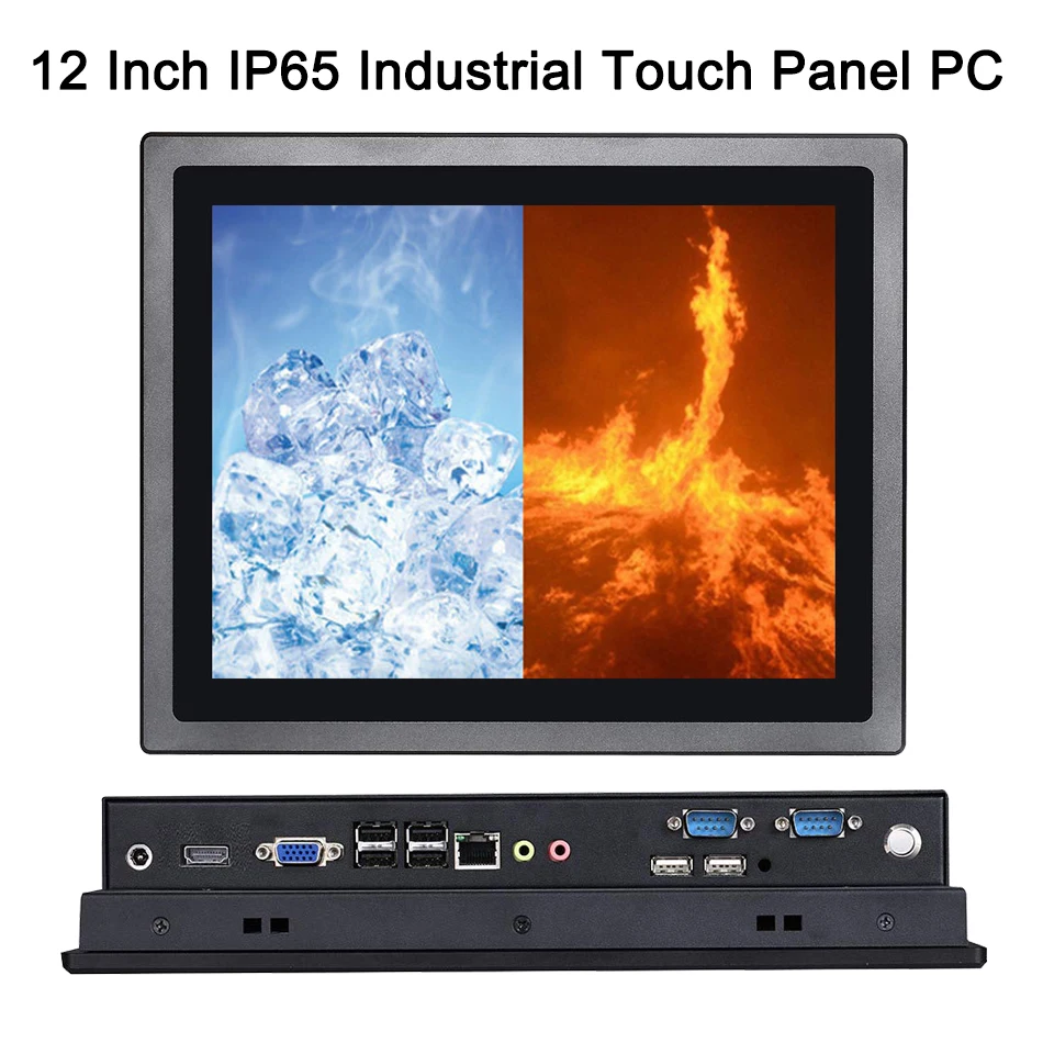

12 дюймов IP65 промышленная сенсорная панель ПК, 10 точек емкостный TS, все в одном компьютере, Windows 7/10, Linux, Intel Core I5, [HUNSN DA14]