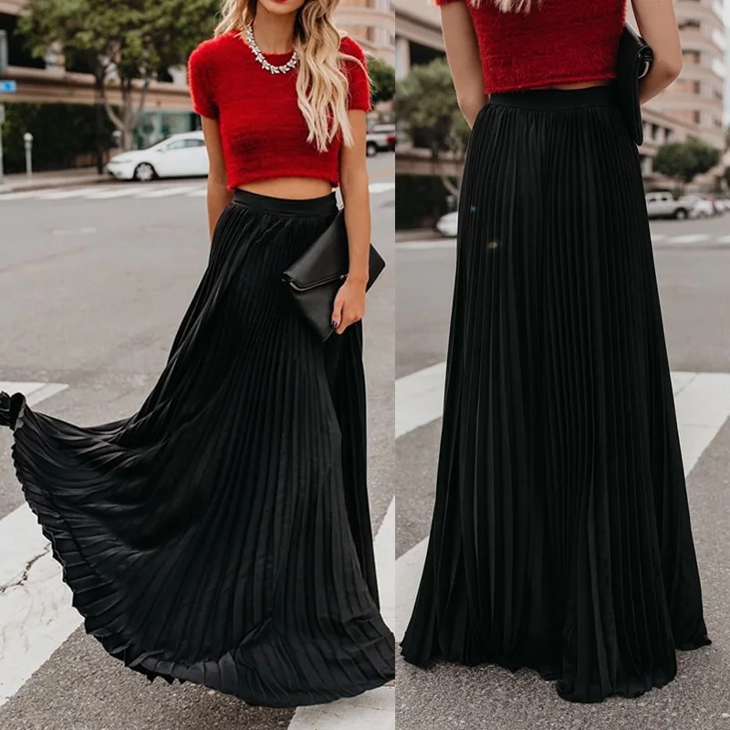 Шифоновая Женская юбка большого размера бохо стиль Высокая талия пляжный гамак